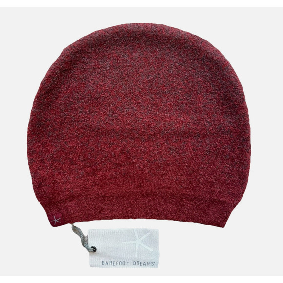 Barefoot Dreams CozyChic Knit Lite Confetti Beanie Crimson Rosewood One Size NWT - Picture 1 of 3